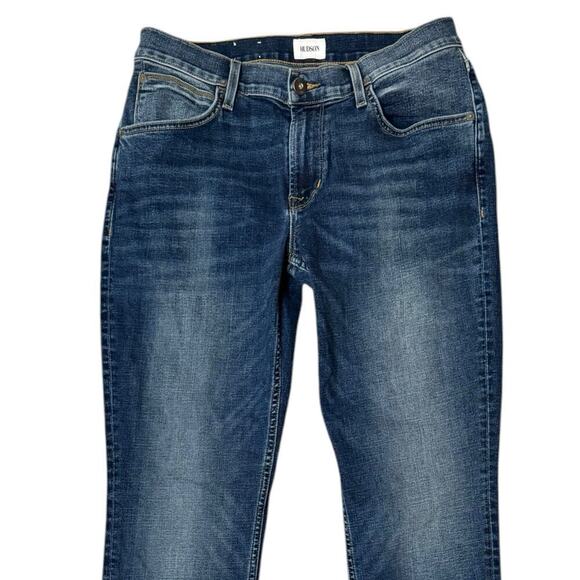 Hudson Blake Slim Straight Jeans Men’s 32X34 Medium Wash w Fading Designer - Picture 2 of 10